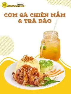 Hình ảnh Cơm cánh gà chiên mắm - trà đào tắc