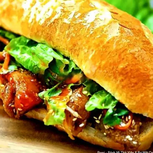 Hình ảnh Bánh Mỳ Bơ Thịt Nướng