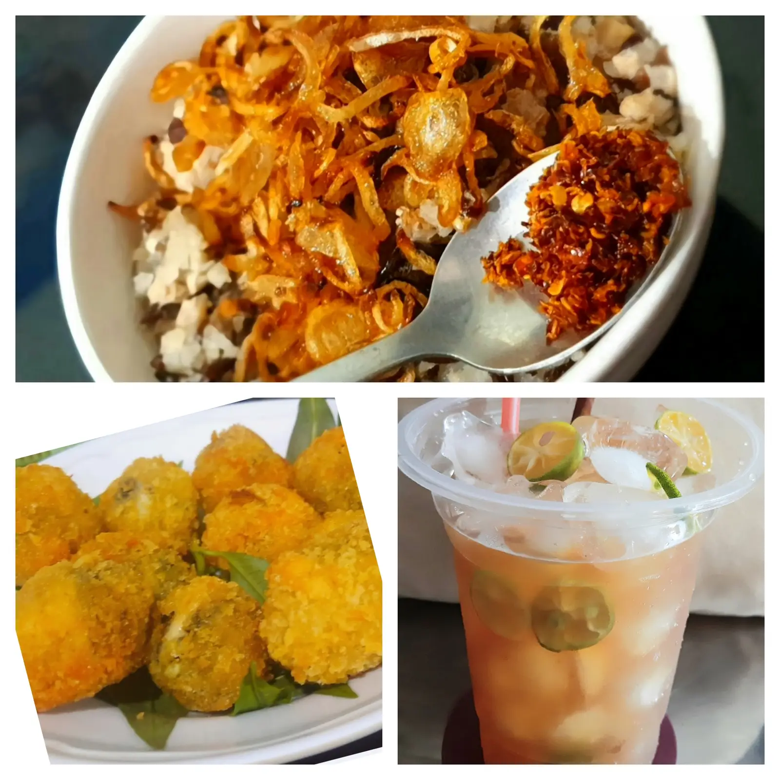 Hình ảnh Combo 1 bánh đúc - 1 cút lộn chiên giòn  - 1 trà tắc