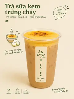 Hình ảnh trà sữa kem trứng cháy 