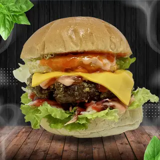 Hình ảnh Hamburger "trâu" bò