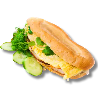 Hình ảnh BÁNH MÌ PATE XÁ XÍU TRỨNG RUỐC