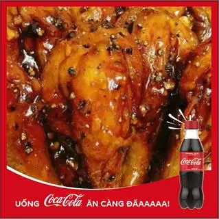 Hình ảnh Cơm Gà Sốt Tiêu Đen + Coca