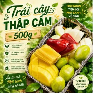 Hình ảnh Trái cây thập cẩm 500g +muối tôm