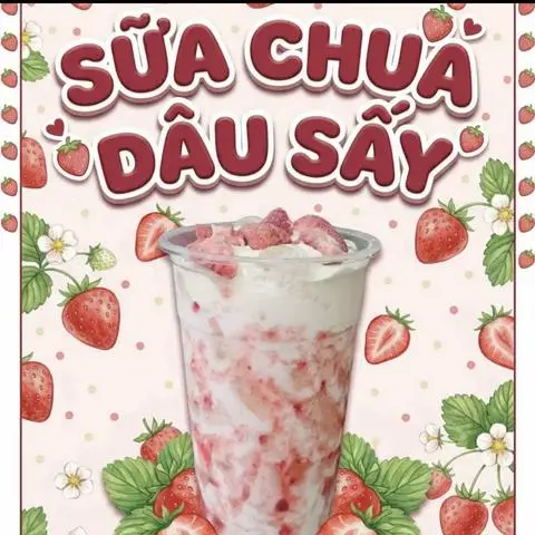 Hình ảnh Sữa Chua Dâu Sấy Kem Cheess 