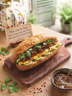 Hình ảnh Bánh mì Trứng & Bò Khô  từ Nấm Hương