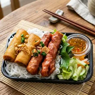 Hình ảnh Bún Nem Nướng + Chả Giò ( Đặc Biệt )