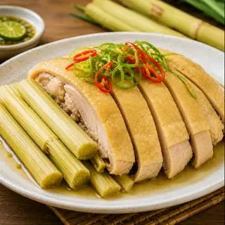 Hình ảnh Lườn Gà Hấp Mía