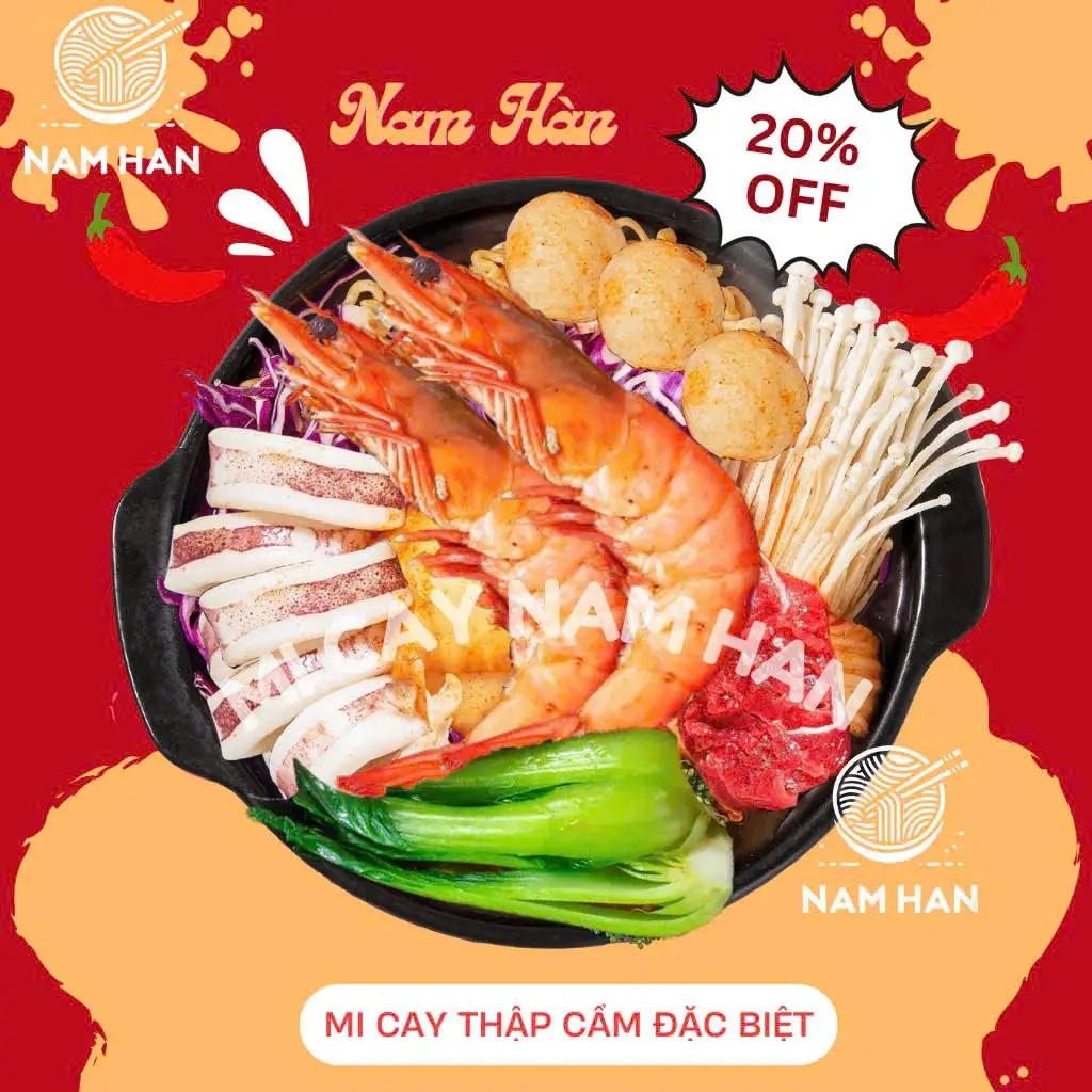 Hình ảnh Mì cay thập cẩm đặc biệt Nam Hàn