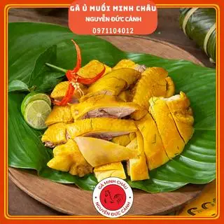 Hình ảnh Gà u muối 1/2con ( nóng) + tặng kèm nước chấm thần thánh