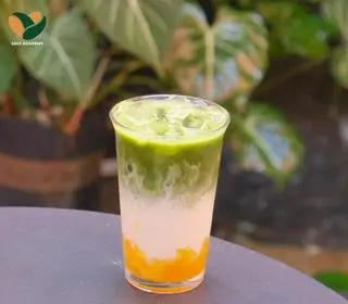 Hình ảnh Matcha latte đào