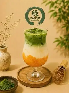 Hình ảnh Matcha hoàng hôn - Matcha sunset