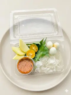 Hình ảnh Bánh tráng chấm (3 trứng cút)