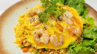Hình ảnh Cơm tôm phủ trứng