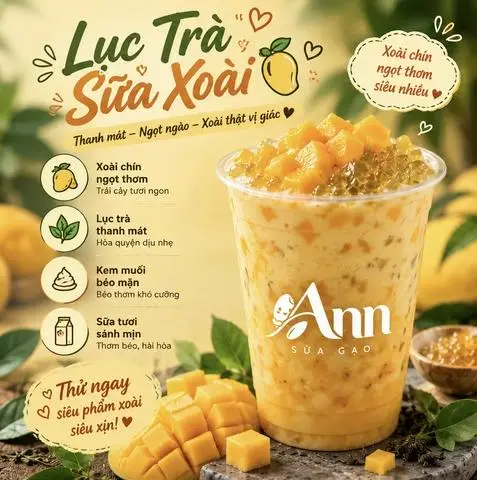 Hình ảnh Lục trà sữa xoài