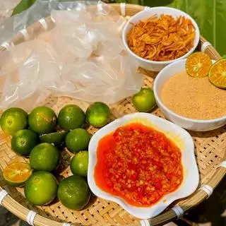 Hình ảnh 500g Bánh tráng phơi sương tròn - muối nhuyễn - hành phi - sate - tắc