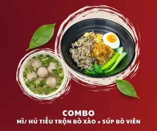 Hình ảnh COMBO TRỘN BÒ XÀO + SÚP BÒ VIÊN