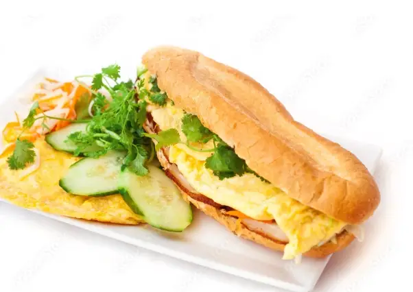 Hình ảnh Bánh mì pate trứng chiên