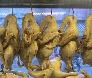 Hình ảnh 1 con vịt luộc chấm mắm gừng - 1 hộp gỏi rau lớn - 1 phần cháo lớn