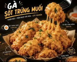 Hình ảnh Gà sốt trứng muối