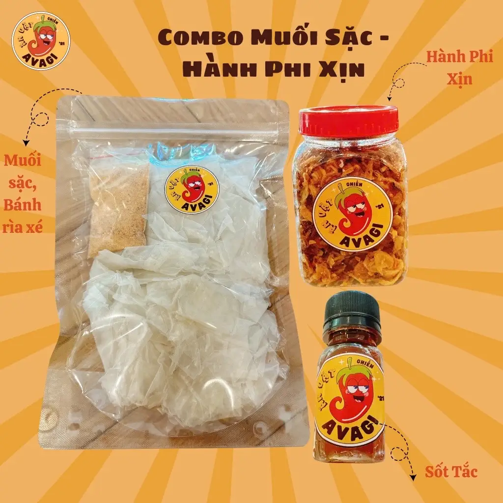 Hình ảnh Bánh tráng muối nhuyễn hành phi thơm