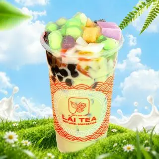 Hình ảnh Trà Sữa Thái Xanh Full Topping (L - 700ml)