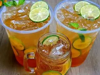Hình ảnh hồng trà tắc 