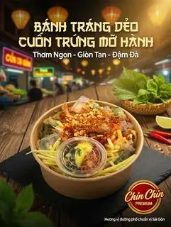 Hình ảnh Bánh tráng dẻo cuốn trứng mỡ hành đặc biệt