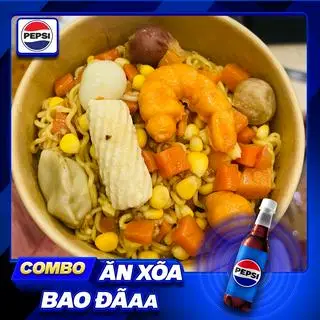 Hình ảnh MÌ TRỘN THẬP CẨM 1 GÓI + PEPSI CHAI
