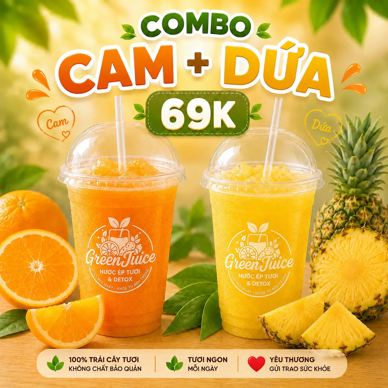 Hình ảnh Combo cam - dứa