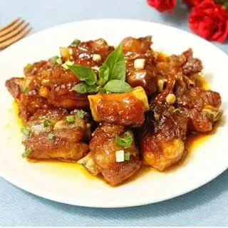 Hình ảnh Cơm sườn xào chua ngọt
