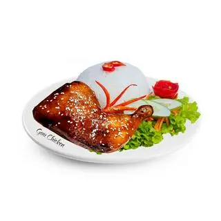 Hình ảnh Cơm gà góc tư sốt bbq