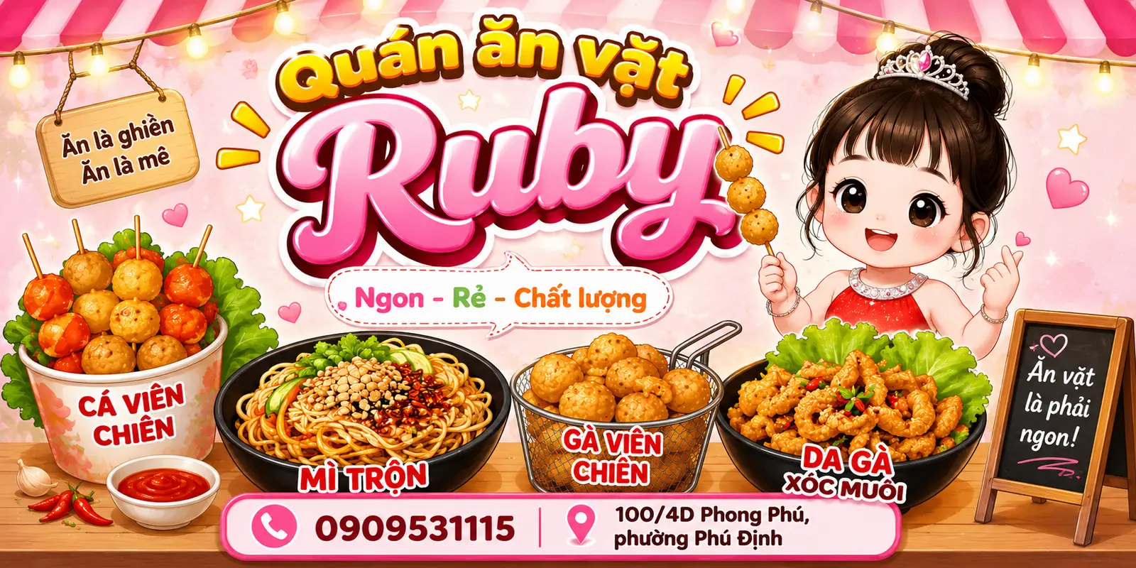 Hình ảnh Ăn Vặt Ruby - Mì Trộn & Cá Viên Chiên - Phong Phú