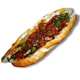 Hình ảnh Bánh mì pate trứng bò khô