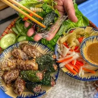 Hình ảnh Bò nướng mỡ chài