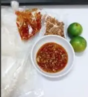 Hình ảnh Bánh tráng chấm cay hỗn
