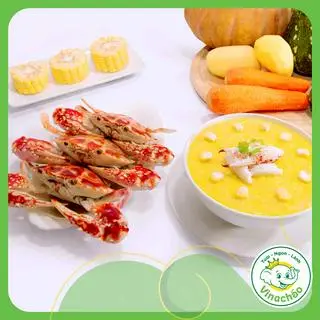 Hình ảnh Cháo ghẹ sốt cải kale