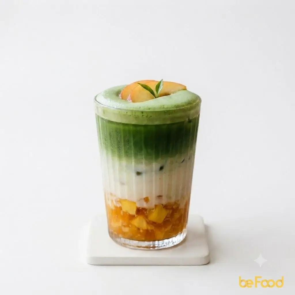 Hình ảnh Matcha latte đào