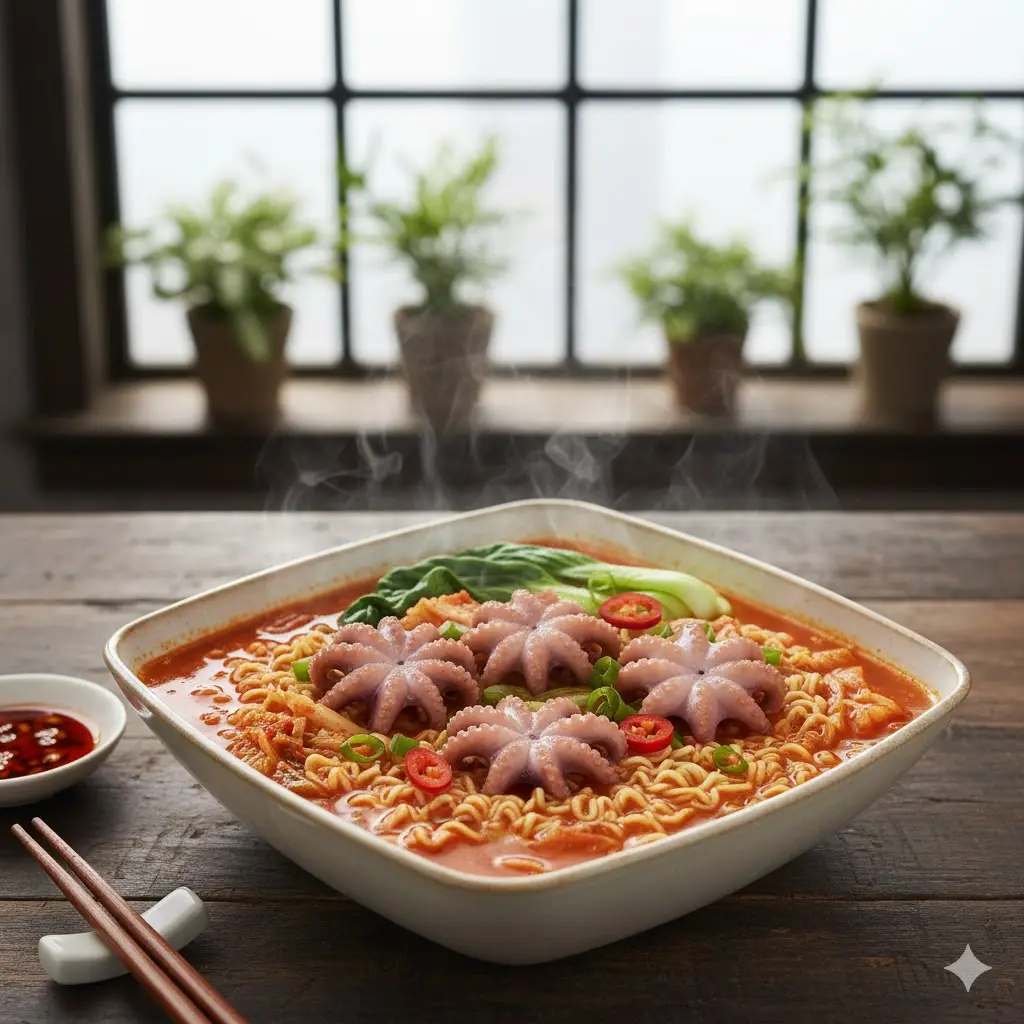 Hình ảnh Mì lẩu Thái bạch tuộc