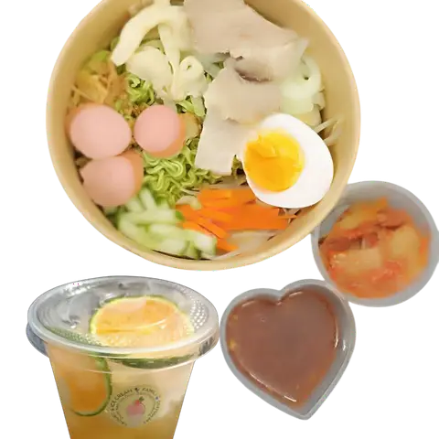 Hình ảnh Combo mì trộn chùm ngây HQ - yaourt trái cây dầm