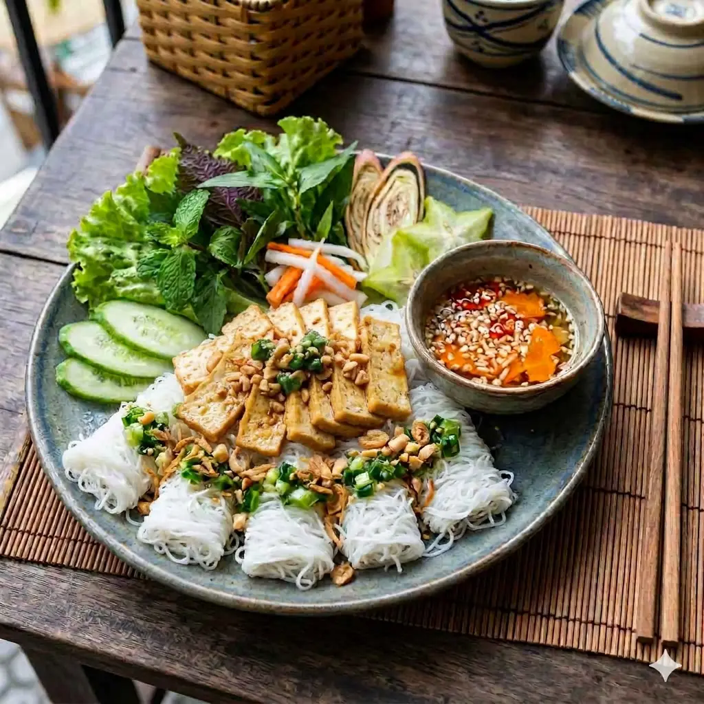 Hình ảnh Bánh hỏi - ba chỉ chay