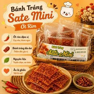 Hình ảnh Bánh tráng sate ớt rim