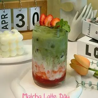 Hình ảnh Sữa Chua Hy Lạp Dâu Matcha