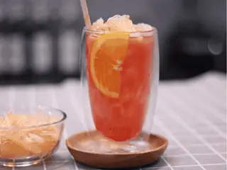Hình ảnh Trà bưởi hồng đá lạnh