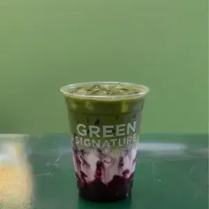 Hình ảnh Matcha latte việt quất