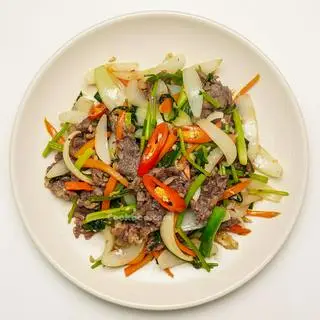 Hình ảnh Bún thịt bò xào hành tây
