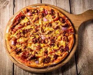 Hình ảnh Pizza single bò Mỹ sốt thơm ( size S ) 