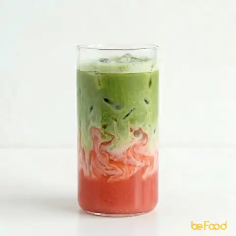 Hình ảnh Matcha latte dâu