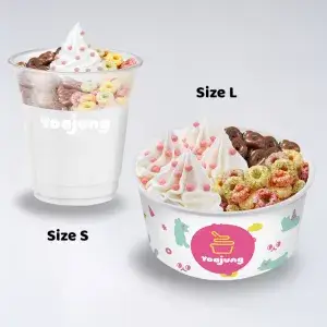 Hình ảnh Kem sữa chua hạt nổ dâu