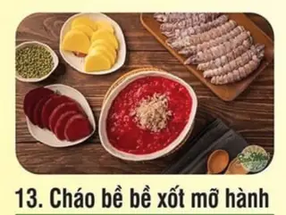 Hình ảnh Cháo bề bề xốt mỡ hành